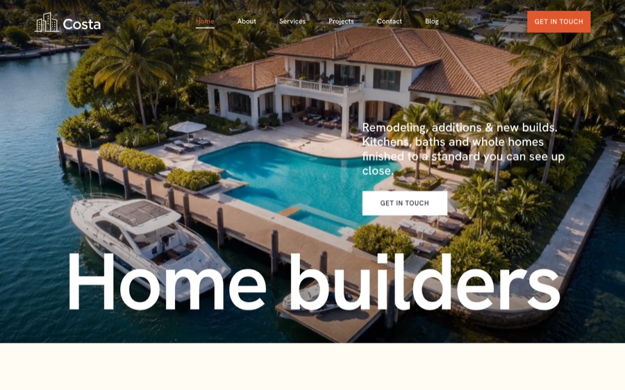 Costa Builders — contractor website
